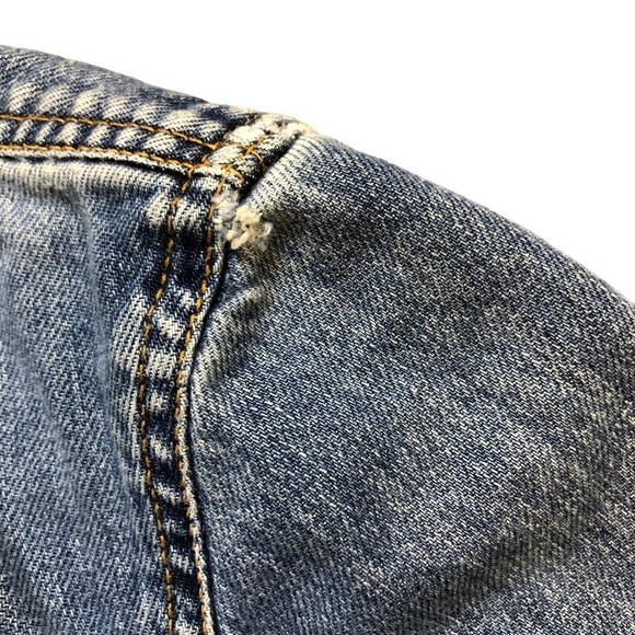 VTG Abercrombie & Fitch Cotton Denim Jacket Jean Jacket with Rips Womens - Picture 6 of 12